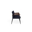 Mystic Reception Waiting 4-Seat Tandem Seating / Charcoal Steel / Navy Blue