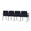 Mystic Reception Waiting 4-Seat Tandem Seating / Charcoal Steel / Navy Blue