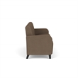 Siena 3-Seat Lounge Reception Waiting Tandem Seating / Black Steel Legs / Brown