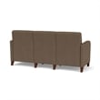Siena 3-Seat Lounge Reception Waiting Tandem Seating / Walnut Wood Legs / Brown