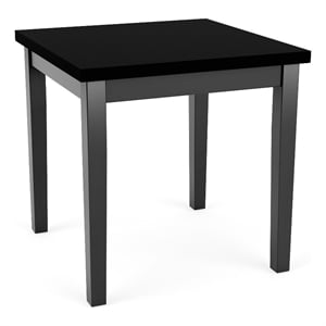 Lenox Wood Reception Waiting 20x20&quot Wood End Table / Black Wood / Black