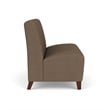 Siena Lounge Lobby Reception Waiting Armless Loveseat / Walnut Wood Legs / Brown