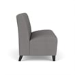 Siena Lounge Reception Waiting Armless Loveseat / Black Steel Legs / Light Gray