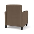 Siena Lounge Lobby Reception Waiting Guest Chair / Black Steel Legs / Brown