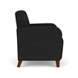 Siena Lounge Lobby Reception Waiting Guest Chair / Walnut Wood Legs / Black