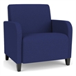 Siena Lounge Reception Waiting Oversize Guest Chair / Black Steel Legs / Blue