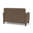 Siena Lounge Lobby Reception Waiting Loveseat / Black Steel Legs / Brown
