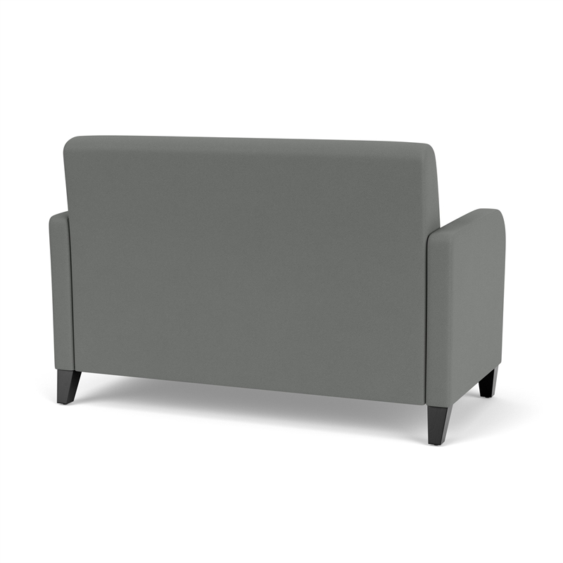 Siena Lounge Reception Waiting Loveseat and / Black Steel Legs / Light Gray