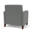 Siena Lounge Reception Oversize Guest Chair / Walnut Wood Legs / Light Gray