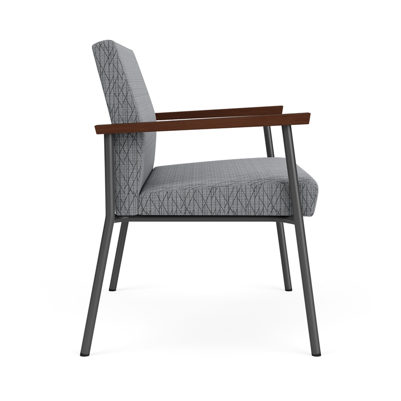 Mystic Reception Waiting Room Healthcare Bariatric Chair / Charcoal Steel / Gray