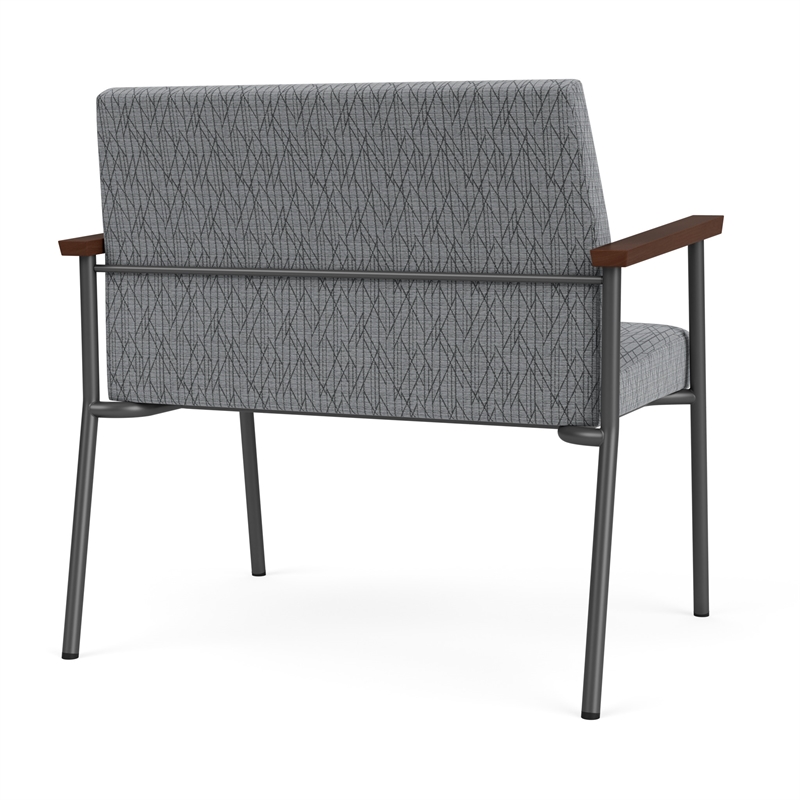 Mystic Reception Waiting Room Healthcare Bariatric Chair / Charcoal Steel / Gray