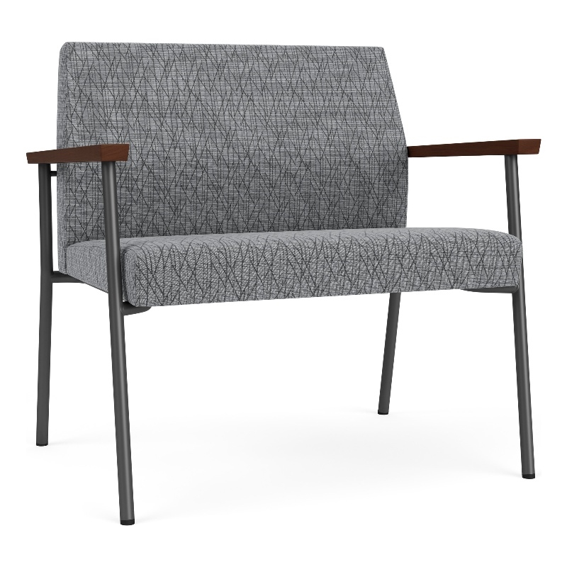 Mystic Reception Waiting Room Healthcare Bariatric Chair / Charcoal Steel / Gray