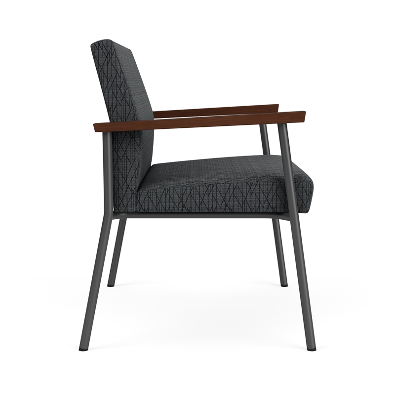 Mystic Reception Waiting Room Bariatric Chair / Charcoal Steel / Dark Gray