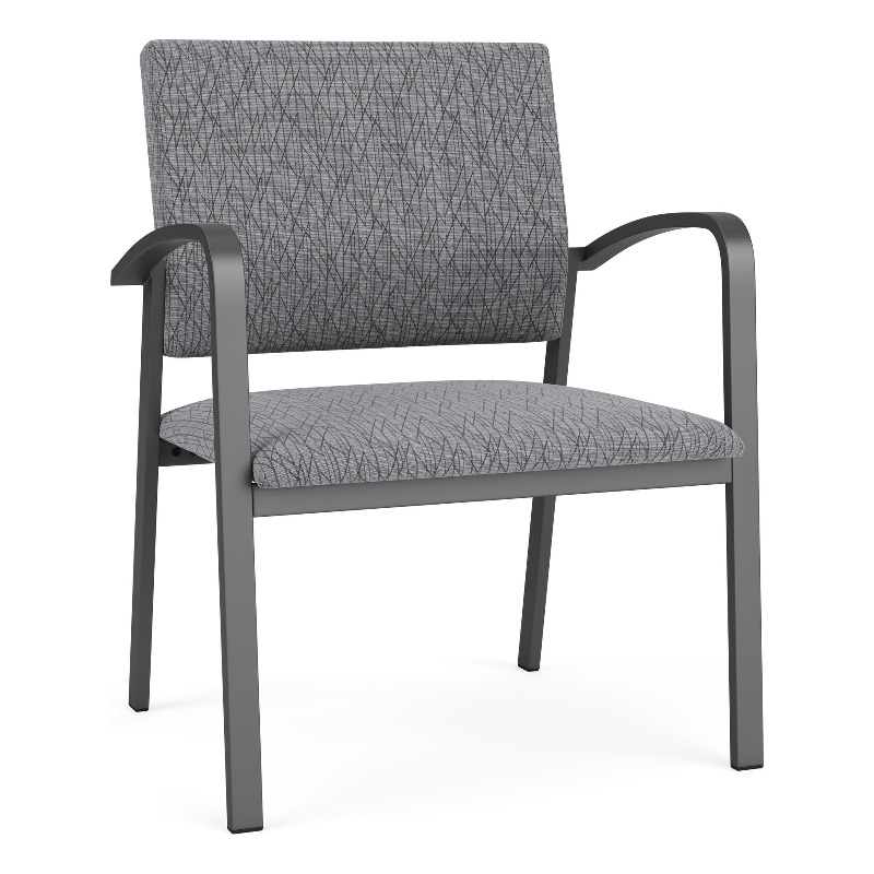 Newport Reception Waiting Oversize Guest Chair / Charcoal Steel / Gray