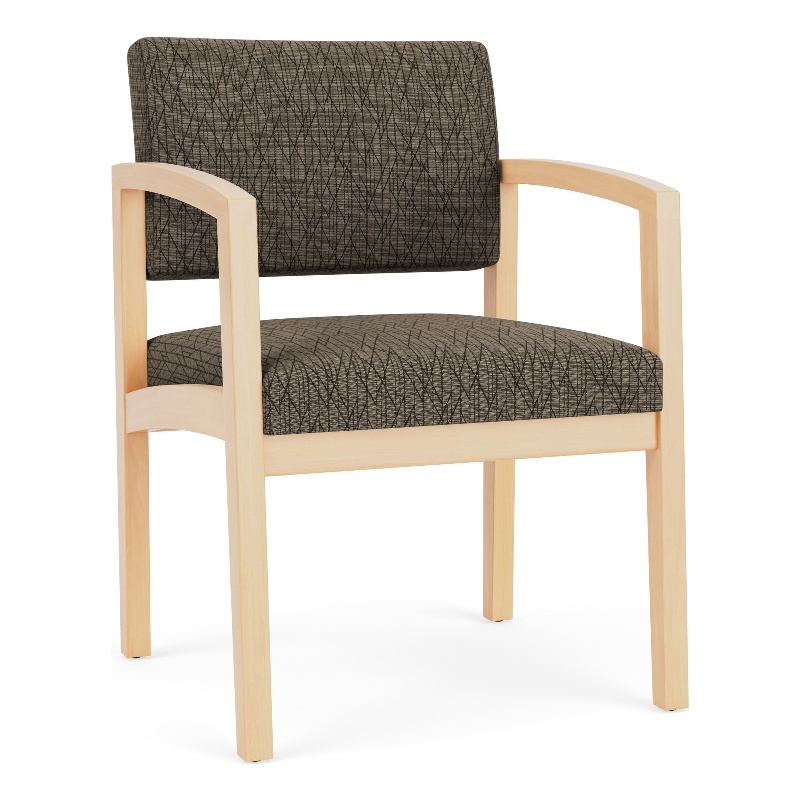 Lenox Wood Reception Waiting Room Wood Guest Chair / Natural Wood / Brown