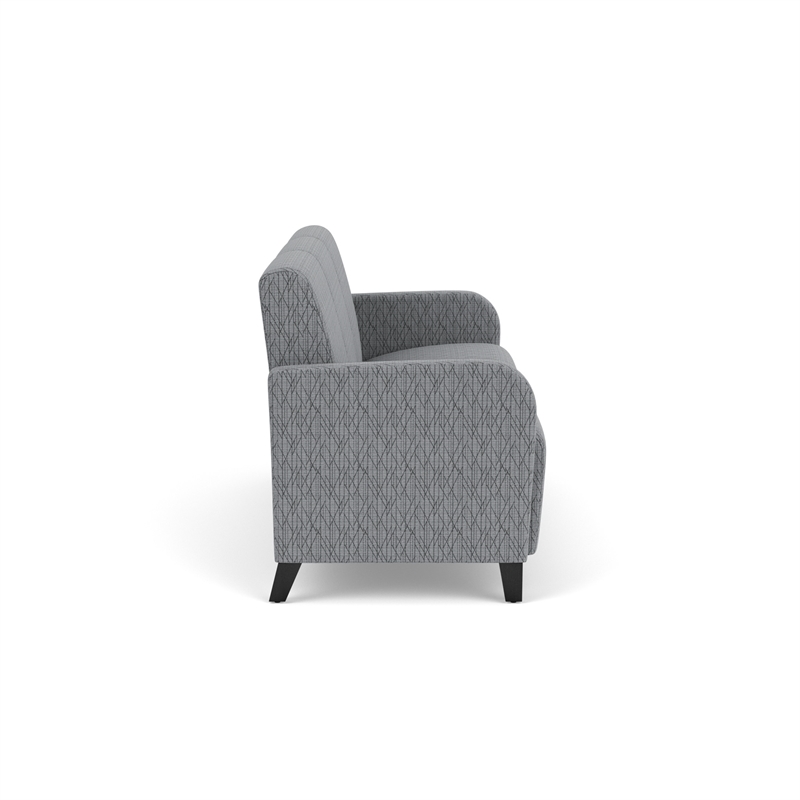 Siena 3-Seat Lounge Reception Waiting Tandem Seating / Black Steel Legs / Gray