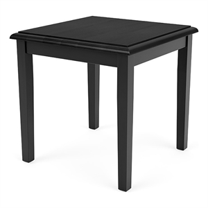 Amherst Wood Reception Waiting 20&quot Transitional End Table / Black Wood Frame