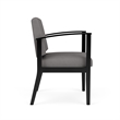 Amherst Wood Reception Waiting Room Guest Chair / Black Wood / Light Gray