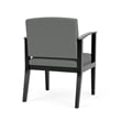 Amherst Wood Reception Waiting Room Guest Chair / Black Wood / Light Gray