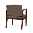 Amherst Wood Reception Waiting Oversize Guest Chair / Walnut Wood / Brown