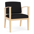 Amherst Wood Reception Waiting Room Guest Chair / Natural Wood / Black