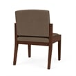 Amherst Wood Reception Waiting Armless Guest Chair / Walnut Wood / Brown