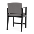 Amherst Wood Reception Waiting Room Hip Chair / Black Wood / Light Gray