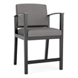 Amherst Wood Reception Waiting Room Hip Chair / Black Wood / Light Gray