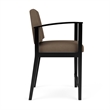 Amherst Wood Reception Waiting Room Healthcare Hip Chair / Black Wood / Brown