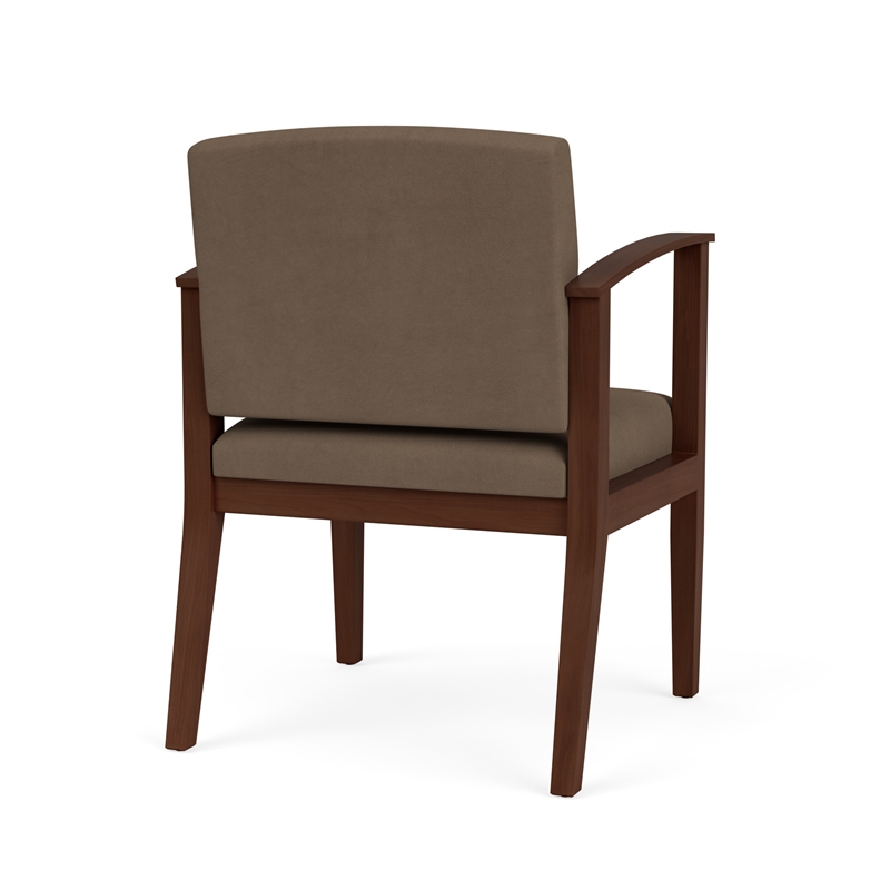 Amherst Wood Reception Waiting Room Healthcare Guest Chair / Walnut Wood / Brown