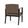 Amherst Wood Reception Waiting Oversize Guest Chair / Black Wood / Brown