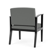 Amherst Wood Reception Waiting Oversize Guest Chair / Black Wood / Light Gray