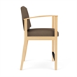 Amherst Wood Reception Waiting Room Healthcare Hip Chair / Natural Wood / Brown