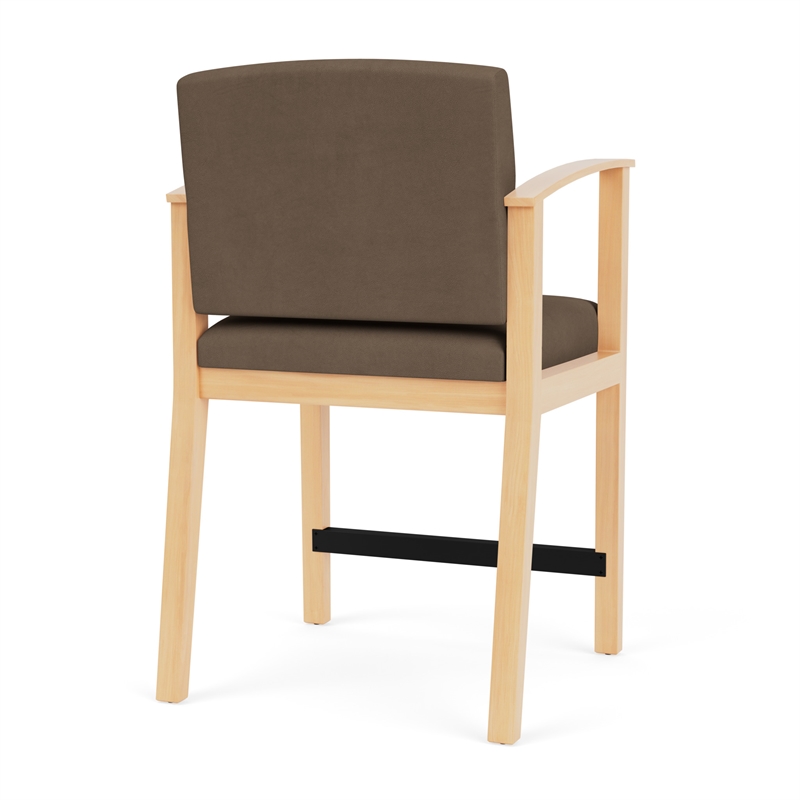 Amherst Wood Reception Waiting Room Healthcare Hip Chair / Natural Wood / Brown