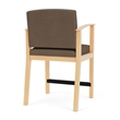 Amherst Wood Reception Waiting Room Healthcare Hip Chair / Natural Wood / Brown