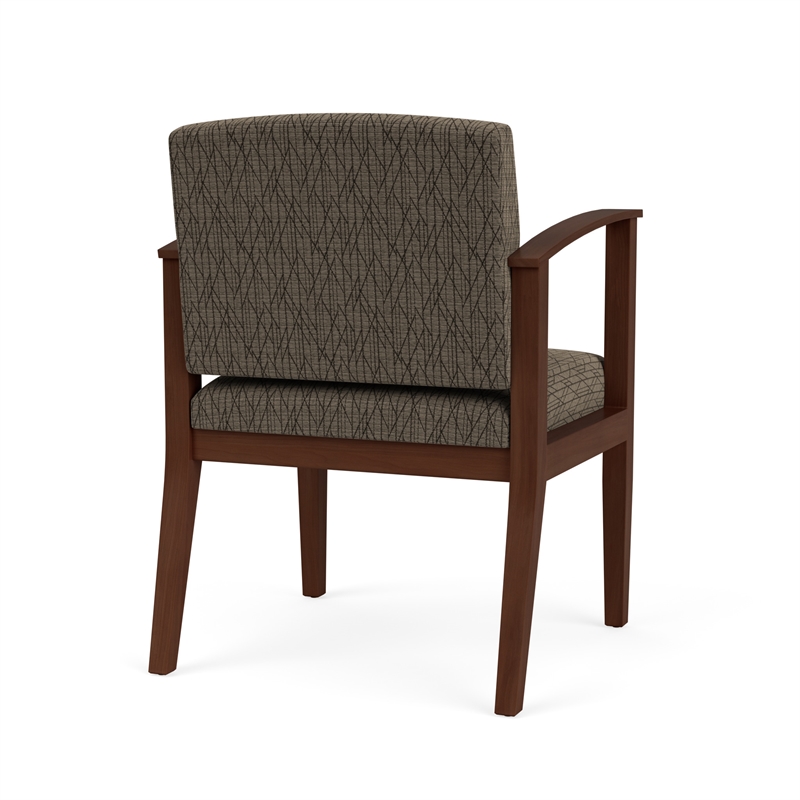 Amherst Wood Reception Waiting Room Healthcare Guest Chair / Walnut Wood / Brown