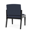 Amherst Wood Reception Waiting Armless Guest Chair / Black Wood / Blue