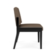 Amherst Wood Reception Waiting Armless Guest Chair / Black Wood / Brown