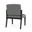 Amherst Wood Reception Waiting Armless Guest Chair / Black Wood / Light Gray