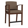 Amherst Wood Reception Waiting Room Healthcare Hip Chair / Walnut Wood / Brown