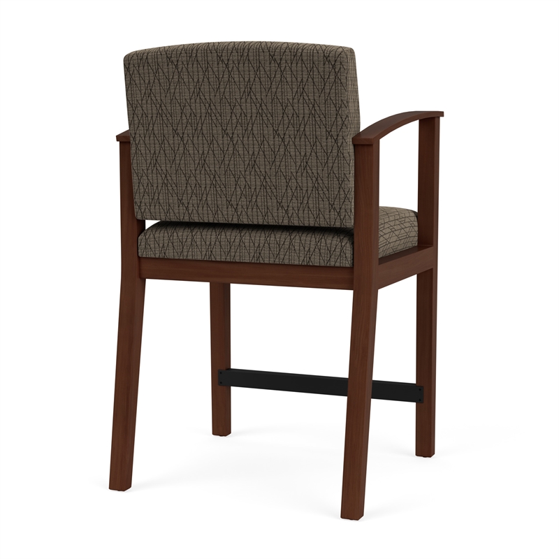Amherst Wood Reception Waiting Room Healthcare Hip Chair / Walnut Wood / Brown