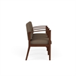 Amherst Wood Reception Waiting 3 Seat Tandem Seating / Walnut Wood / Brown