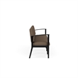 Amherst Wood Reception Waiting Room Healthcare 4-Seat Chair / Black Wood / Brown