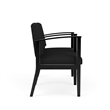 Amherst Wood Reception Waiting 2 Seat Tandem Seating / Black Wood / Black