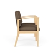 Amherst Wood Reception Waiting 2 Seat Tandem Seating / Natural Wood / Brown