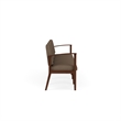Amherst Wood Reception Waiting Room 4-Seat Chair / Walnut Wood / Brown