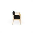 Amherst Wood Reception Waiting 4 Seat Tandem Seating / Natural Wood / Black