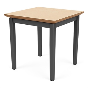 Amherst Steel Reception Waiting 20&quot End Table / Charcoal Steel / Natural