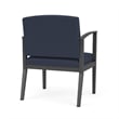 Amherst Steel Reception Waiting Oversize Guest Chair / Charcoal Steel / Blue