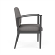 Amherst Steel Reception Oversize Guest Chair / Charcoal Steel / Light Gray